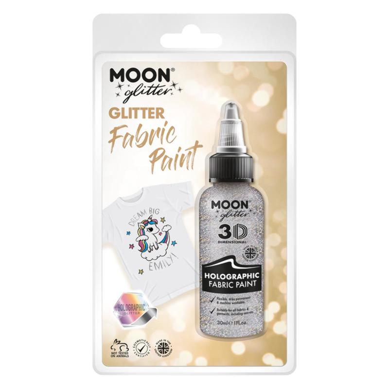 Ezüst Holografikus Csillámos Textilfesték - 30 ml