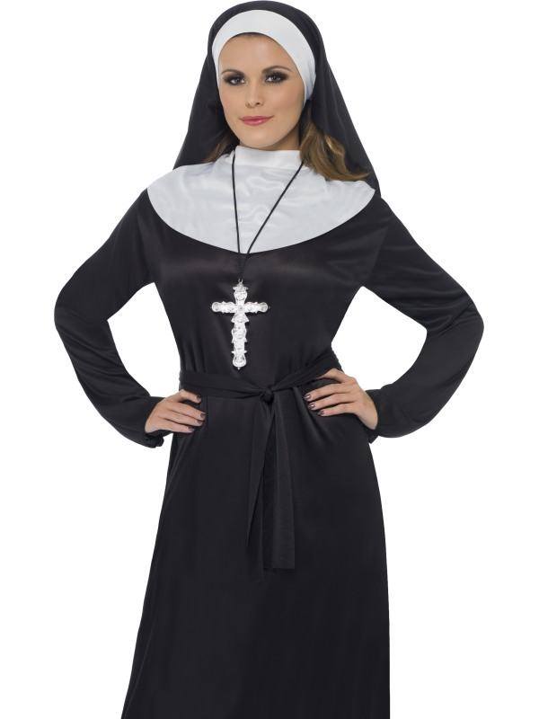 Ezüst Kereszt Fekete Láncon