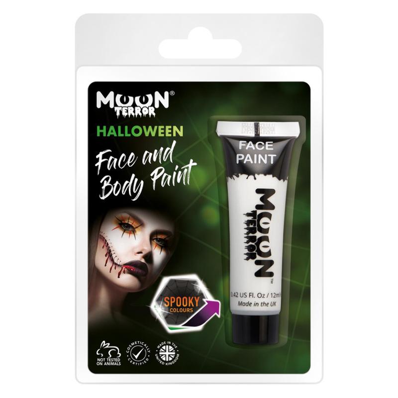 Fehér Arc- és Testfesték Csomagolásban Halloweenre - 12 ml
