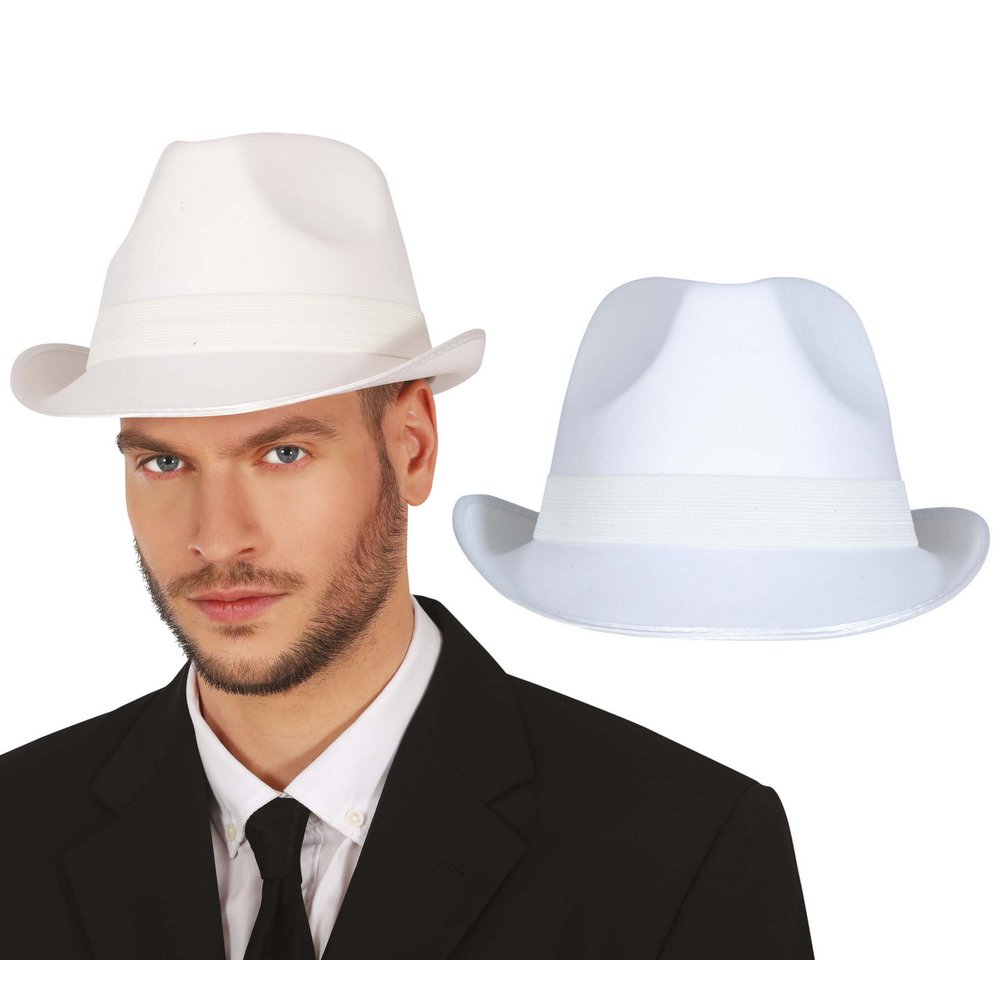Fehér Gangster Kalap Felnőtteknek, 20-as évek Tematikájú Partira