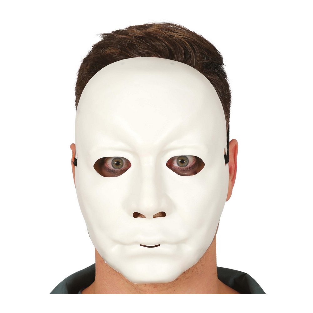 Fehér Üres Arc Maszk Halloweenre Felnőtteknek