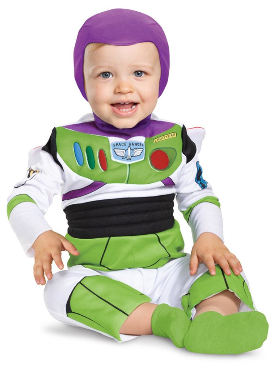Fehér-Zöld-Lila Disney Pixar Toy Story 4 Buzz Lightyear Jelmez Babáknak - B12-18