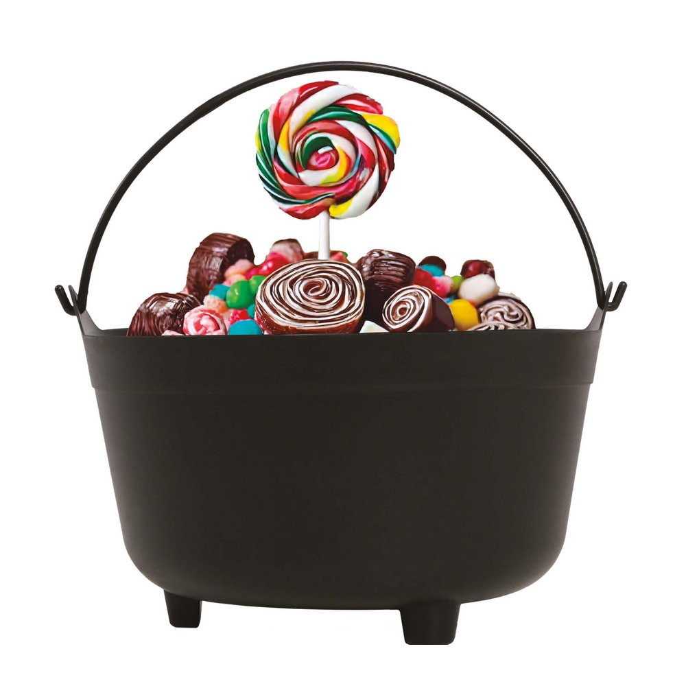 Fekete Boszorkányüst Halloweenre, 32 cm