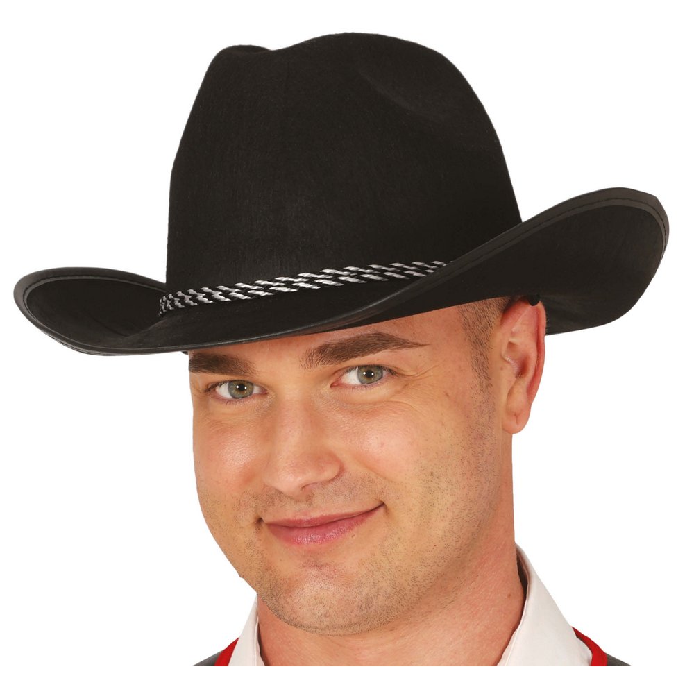 Fekete Filc Cowboy Kalap Felnőtteknek