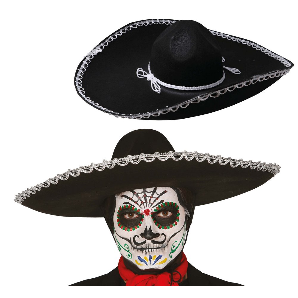 Fekete Filc Sombrero Kalap Felnőtteknek
