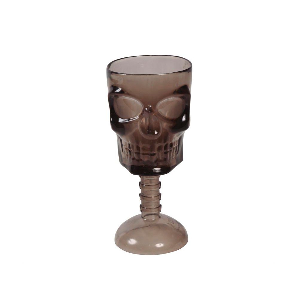 Fekete Koponya Kehely Halloweenre, 18 cm