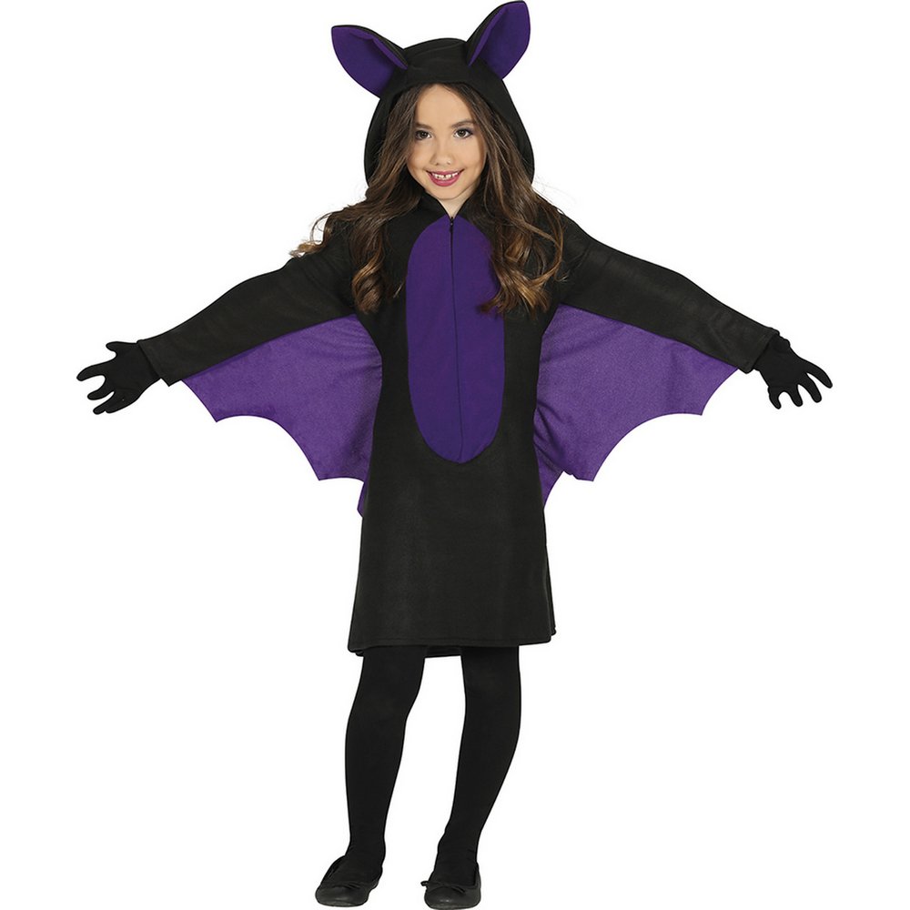 Fekete-lila Denevér Lány Jelmez Halloweenre