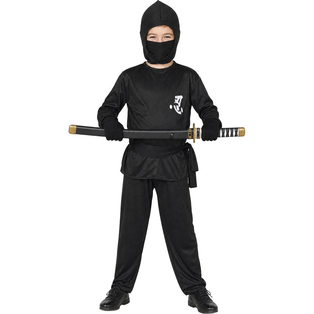 Fekete Ninja Jelmez Lányoknak, 3 - 4 Év