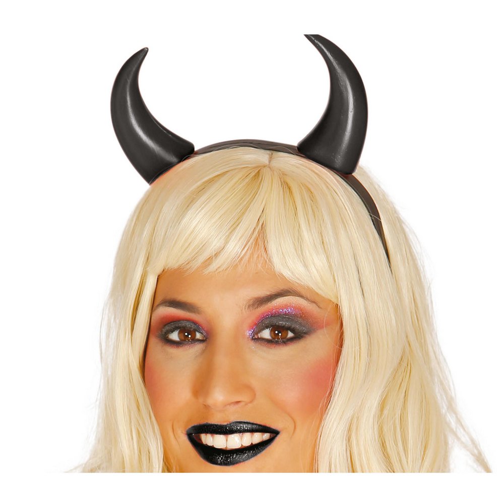 Fekete Ördög Szarvas Fejpánt Felnőtteknek Halloweenre