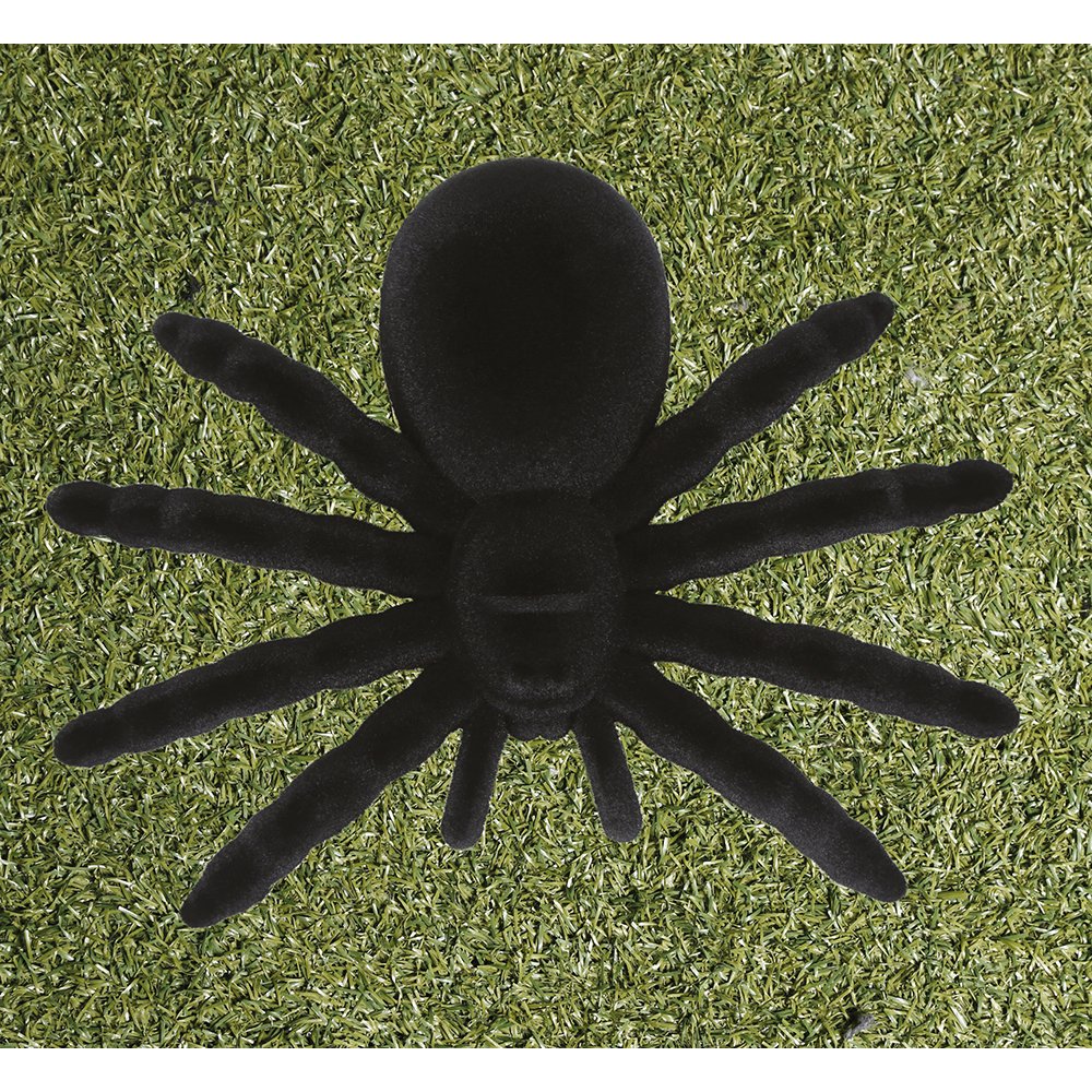 Fekete Pók Dekoráció Halloweenre, 14 cm