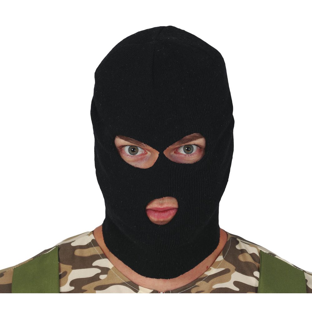 Fekete Rabló Balaclava Maszk Felnőtteknek
