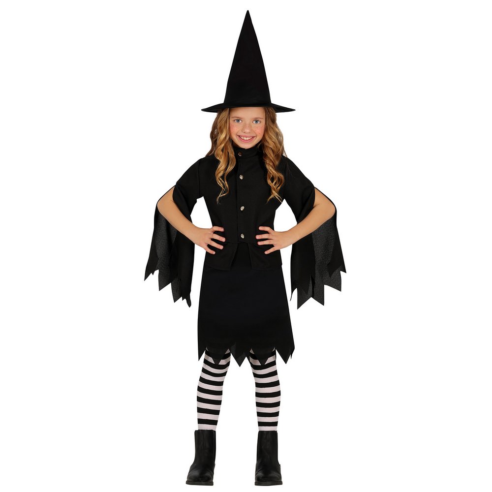 Salem Boszorkány Lány Jelmez Halloweenre, 10 - 12 Év, Fekete