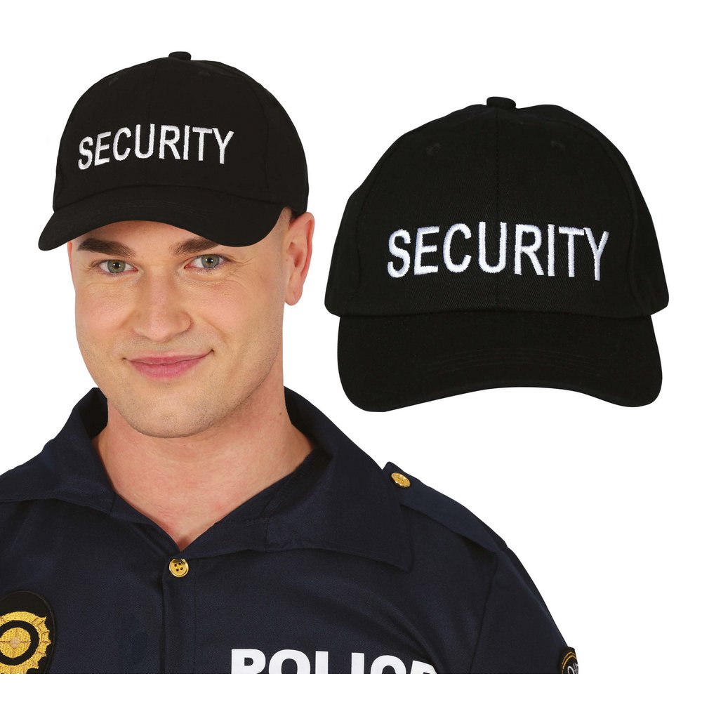 Fekete Security Baseball Sapka Felnőtteknek