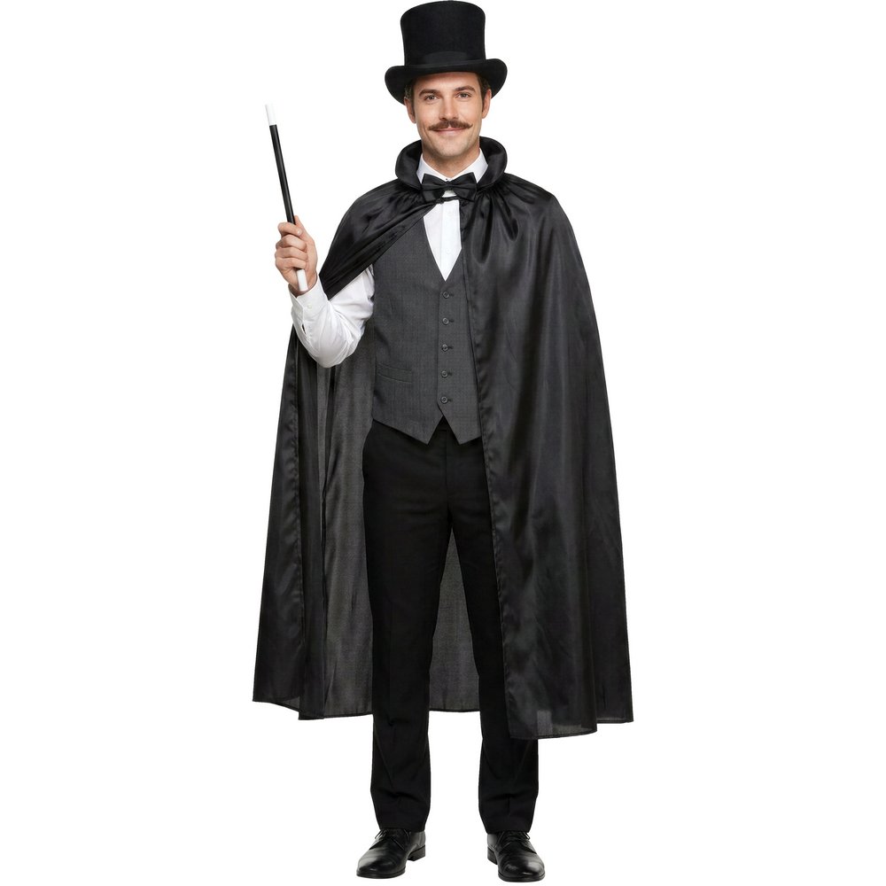Fekete Vámpír Köpeny Unisex Felnőtteknek, 110 cm