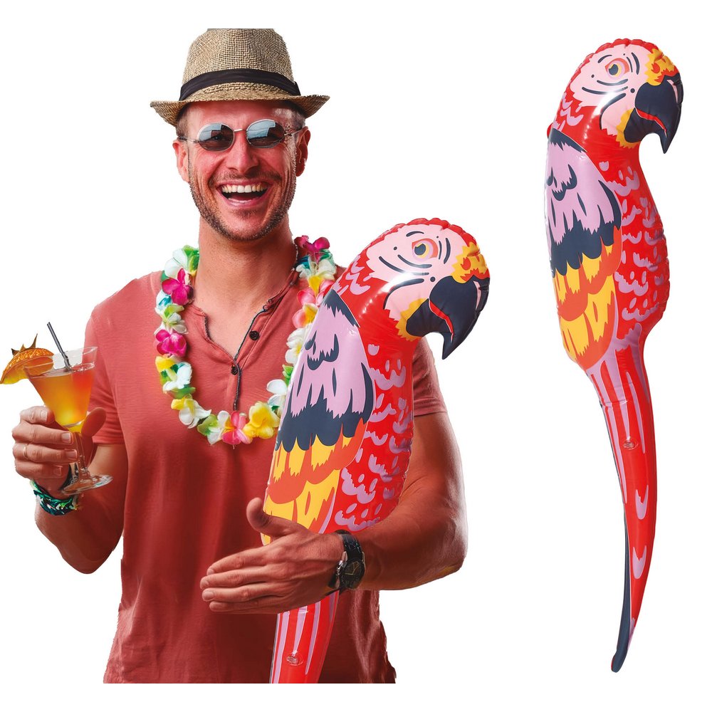 Felfújható Papagáj Hawai Partira, 105 cm