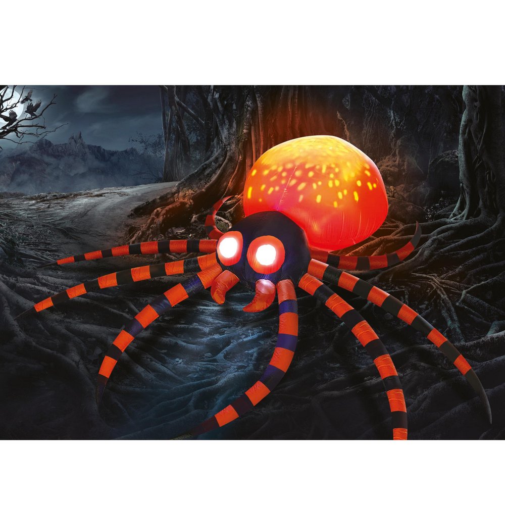 Felfújható Pók Dekoráció Halloweenre, 180x120 cm