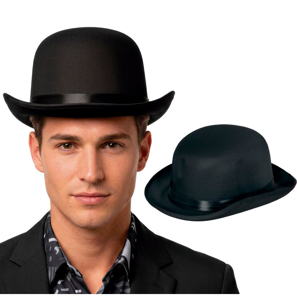 Felnőtt Unisex Fekete Filc Bombin Kalap