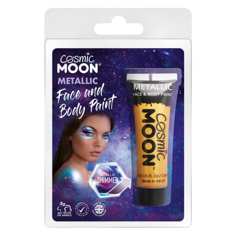 Fémes Arany Arc- és Testfesték Csomagolásban - 12 ml