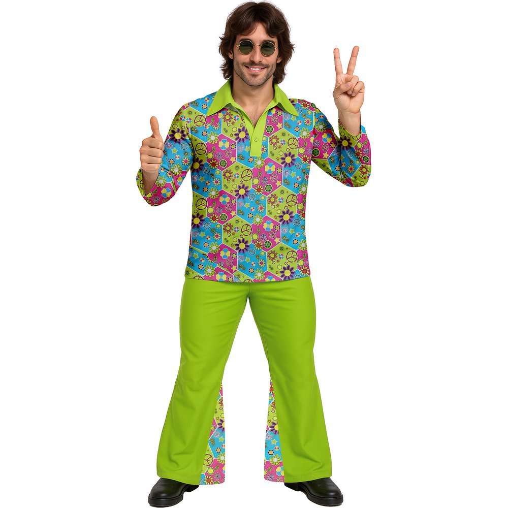 Flower Power Hippie Jelmez Férfiaknak