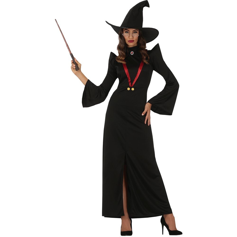 Fő Mágus Női Jelmez Halloweenre, M (38-40), Fekete
