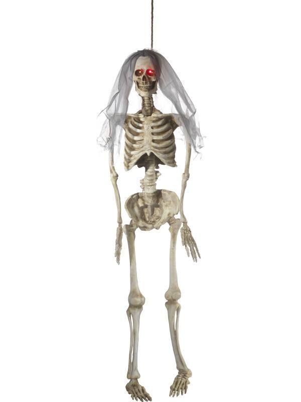 Függő Csontváz Menyasszony Halloween Dekoráció Világító Szemekkel ? 170 cm