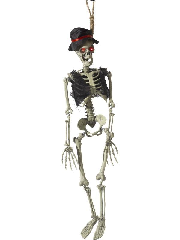 Függő Csontváz Vőlegény Dekoráció Halloweenre Világító Szemekkel ? 90 cm