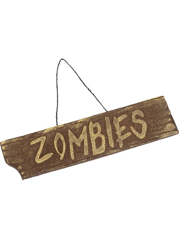 Függő Halloween Tábla Zombies Felirattal ? 40 cm x 10 cm