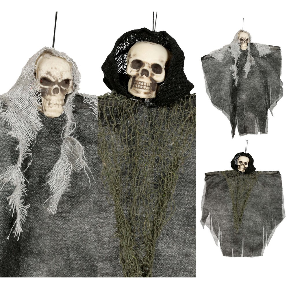 Függő Koponya Dekoráció Válogatás Halloweenre, 30 cm