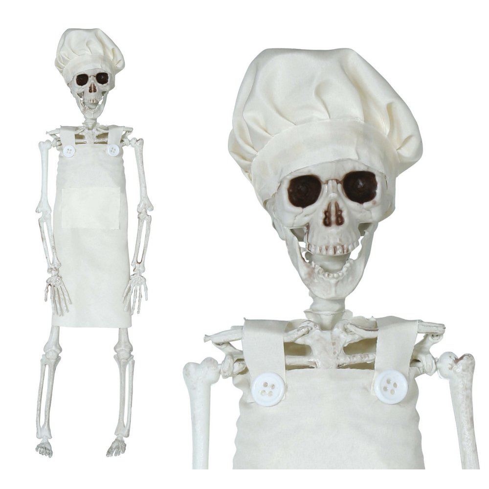 Függő Szakács Csontváz Dekoráció Halloweenre, 40 cm