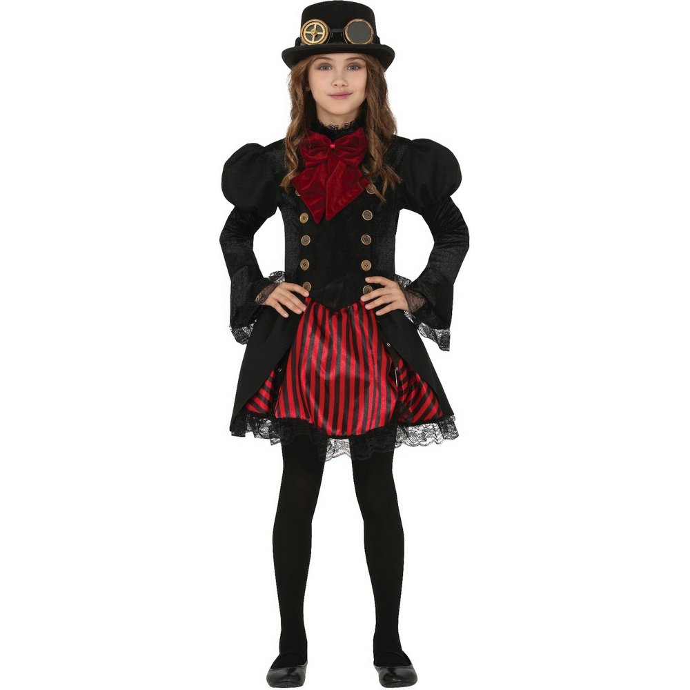 Gótikus Steampunk Lány Jelmez Szett Halloweenre, 10 - 12 Év