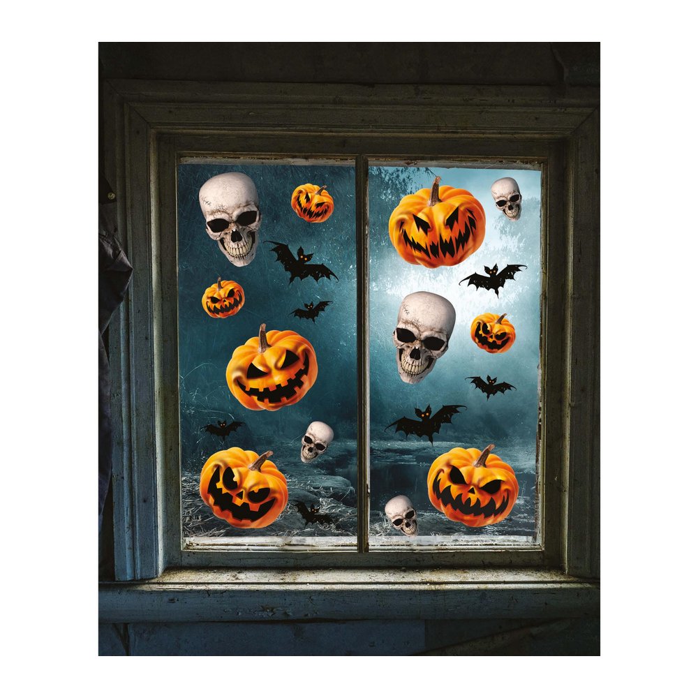 Halloween Ablakmatrica Szett, 3 lap, 30x40 cm