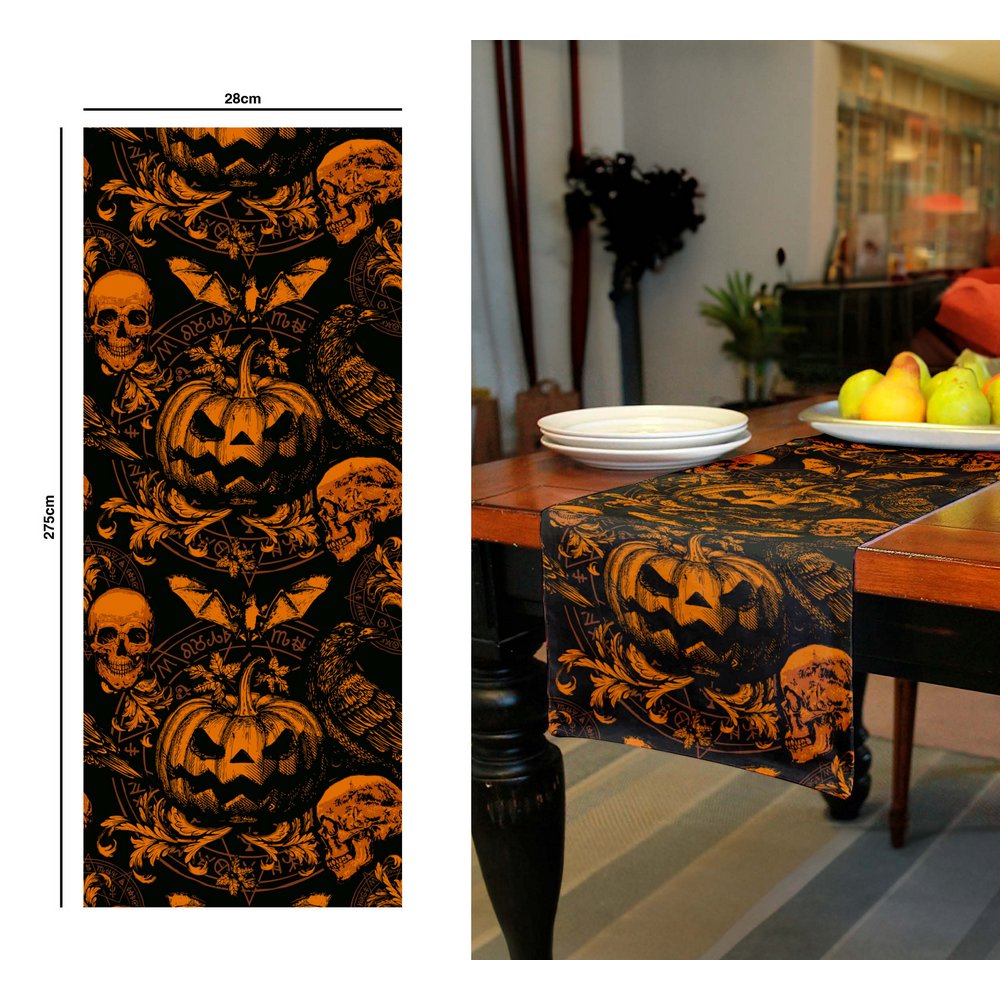 Halloween Asztali Futó, 28 cm x 275 cm
