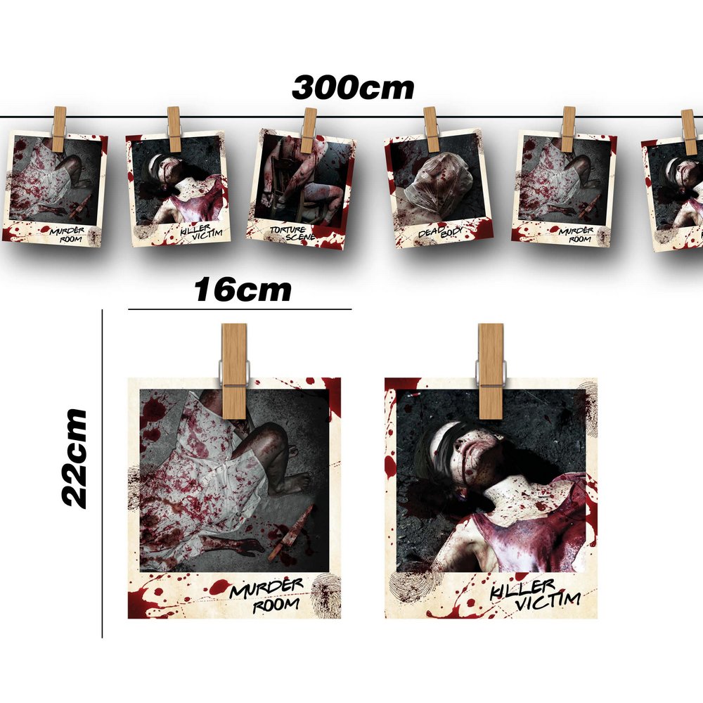 Halloween Bűnügyi Helyszín Fotó Füzér, 300 cm
