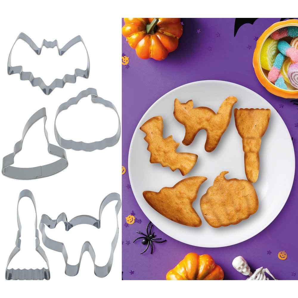 Halloween Fém Süteménykiszúró Szett, 5 db