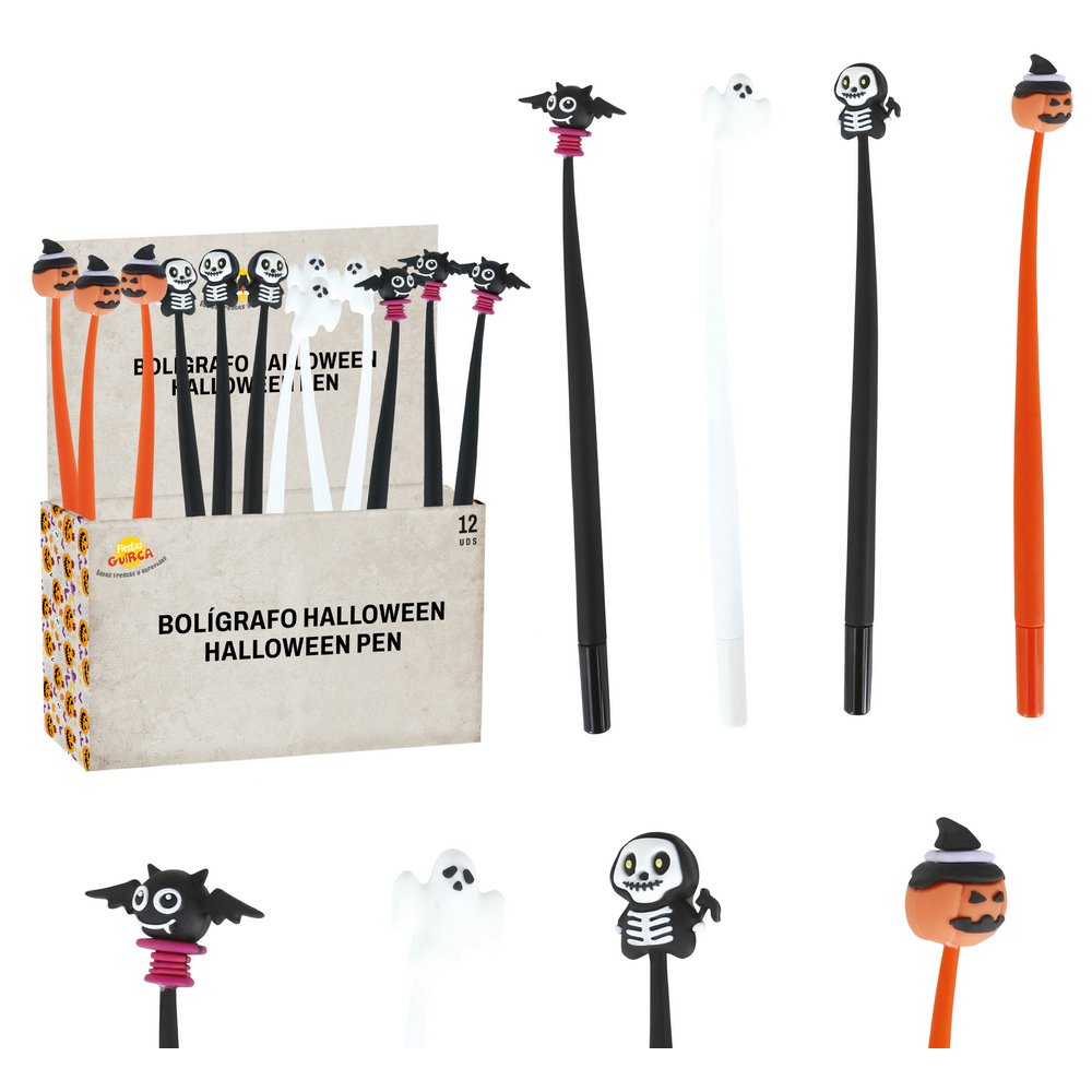 Halloween Golyóstoll Szett, 12 darabos, 22 cm