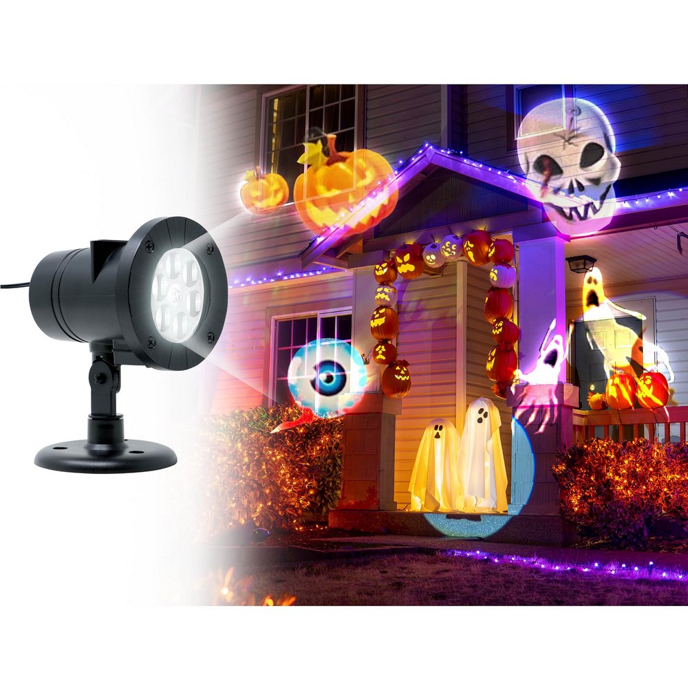 Halloween LED Projektor Kültérre, Különböző Figurákkal