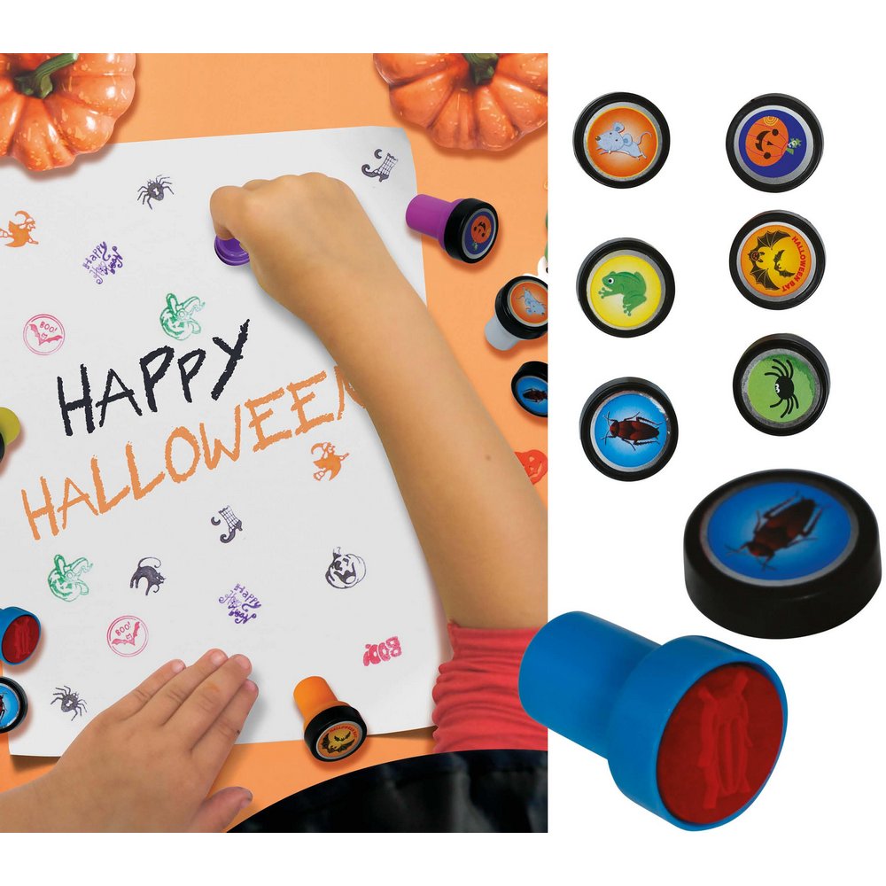 Halloween Pecsét Szett Gyerekeknek, 6 db, 4 cm