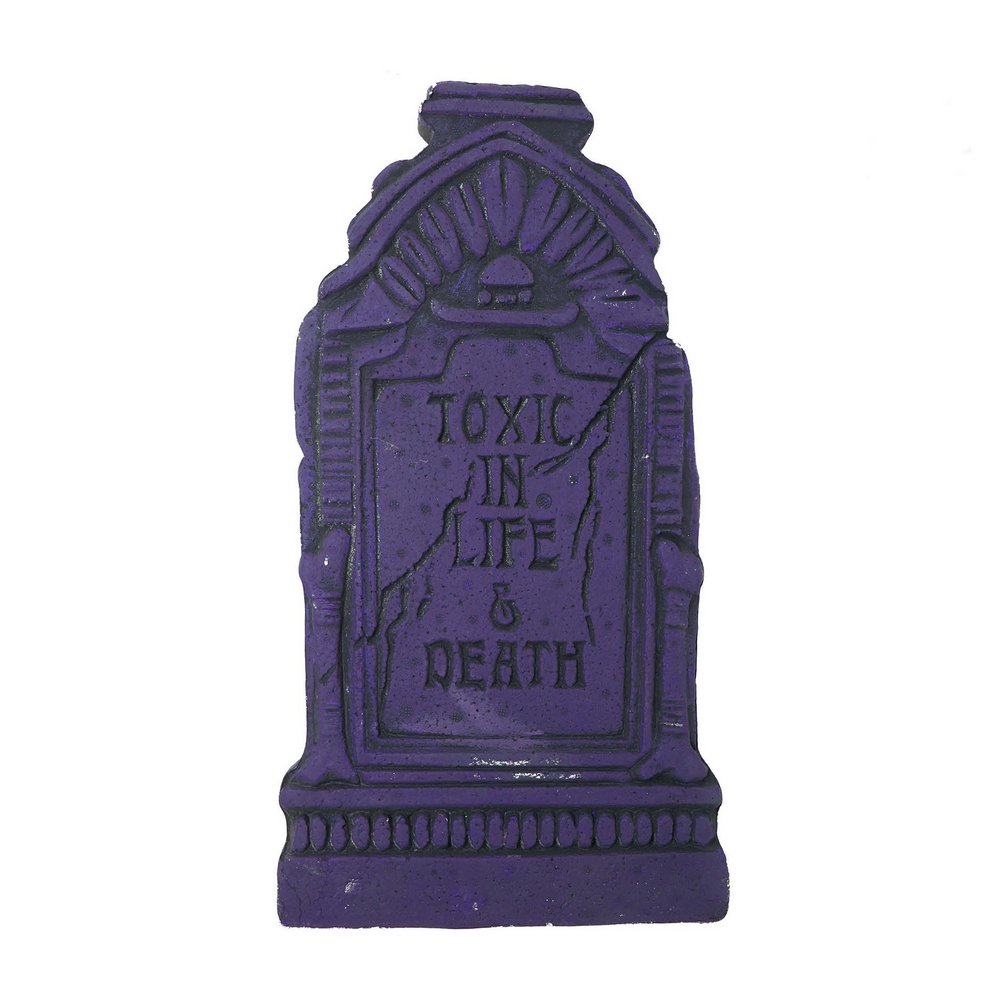 Halloween Sírkő Dekoráció 'Toxic In Life & Death', 43x22 cm