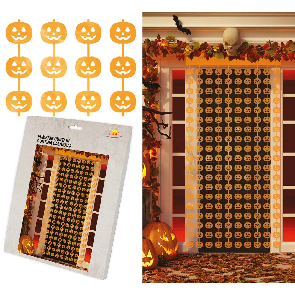 Halloween Tökös PVC Függöny, 100x200 cm