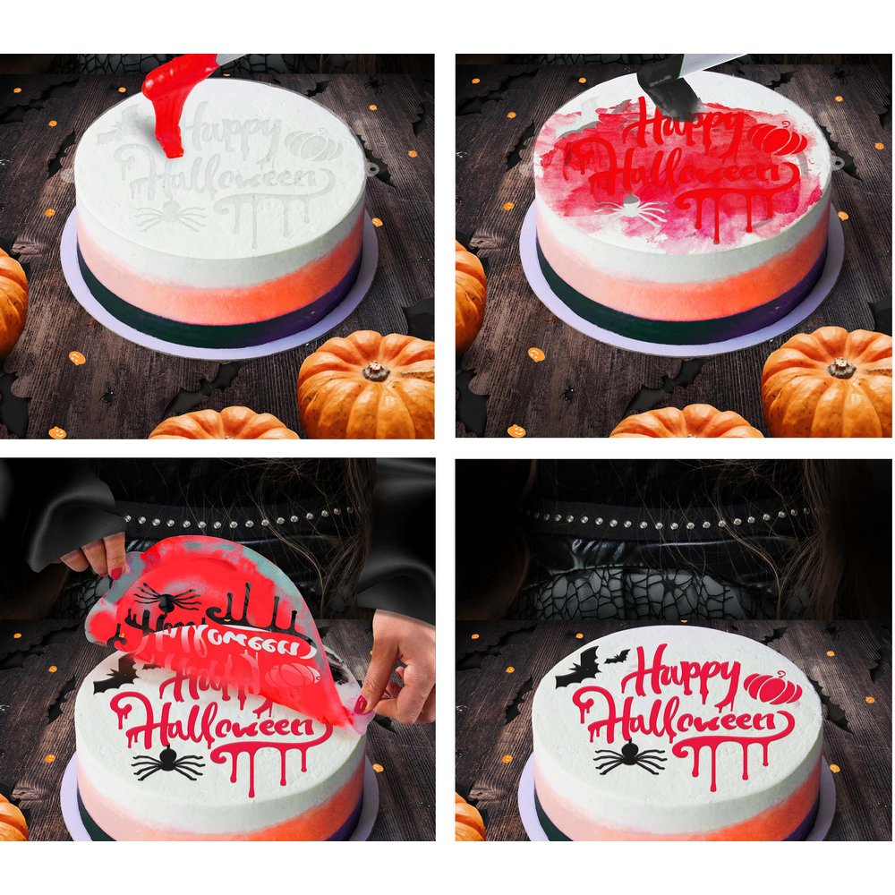 Halloween Torta Díszítő Stencil, 25 cm