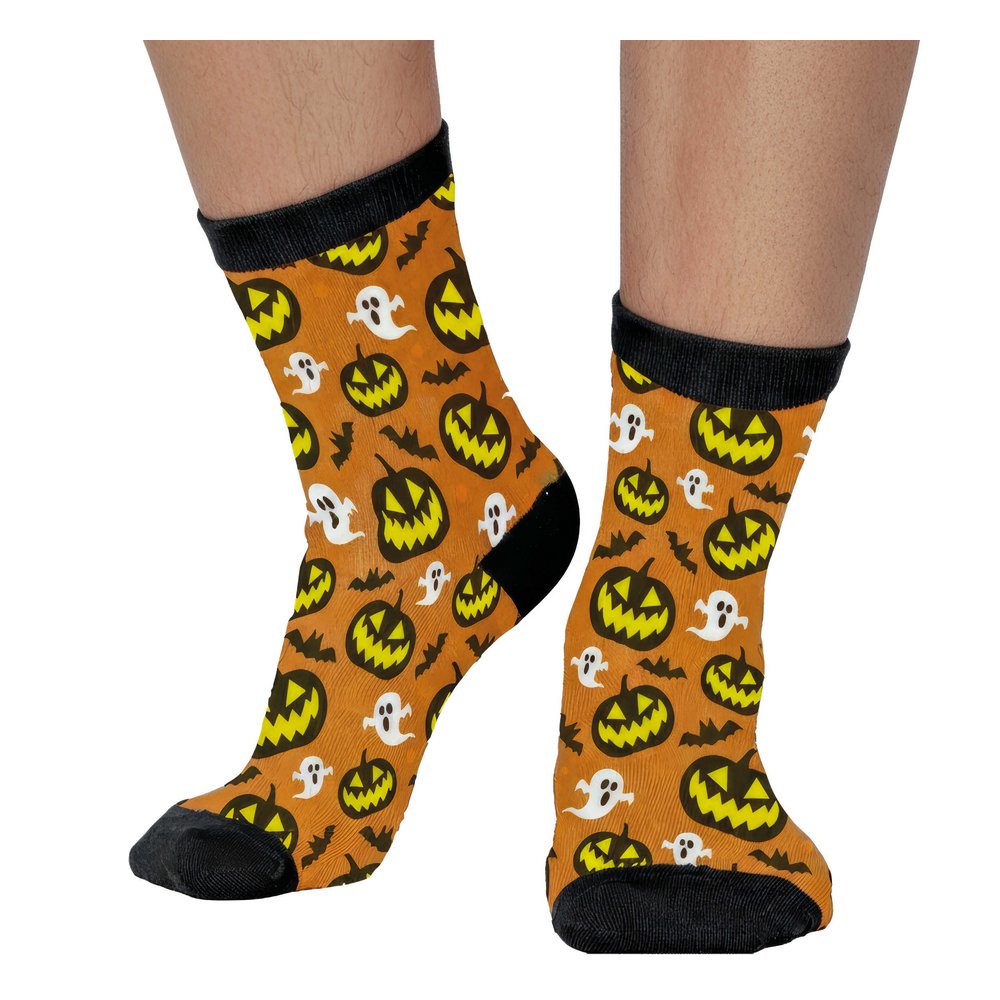 Halloween Zokni Tök és Szellem Mintával