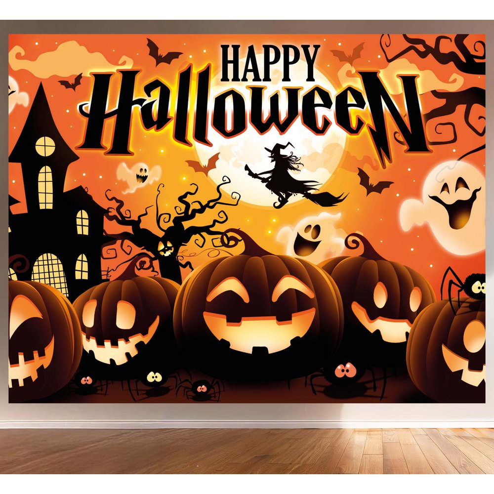 Happy Halloween Fotófal Dekoráció, 220x150 cm