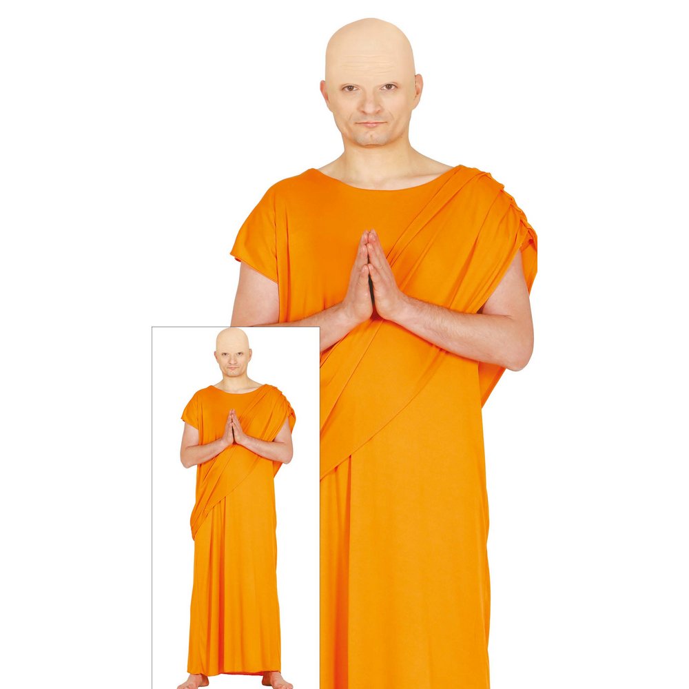 Hare Krishna Férfi Jelmez, M (48-50), Narancssárga