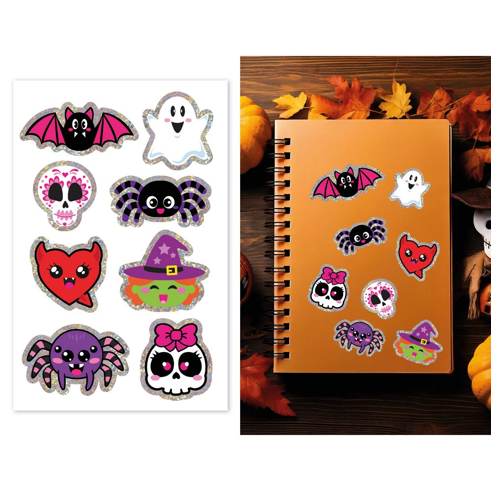 Holografikus Halloween Matrica Szett