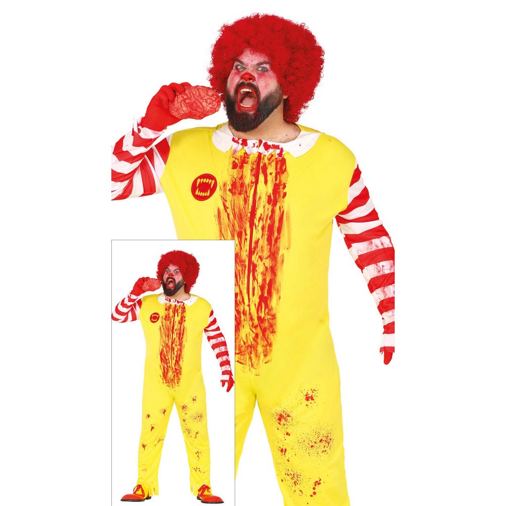 Horror Burger Bohóc Férfi Jelmez Halloweenre