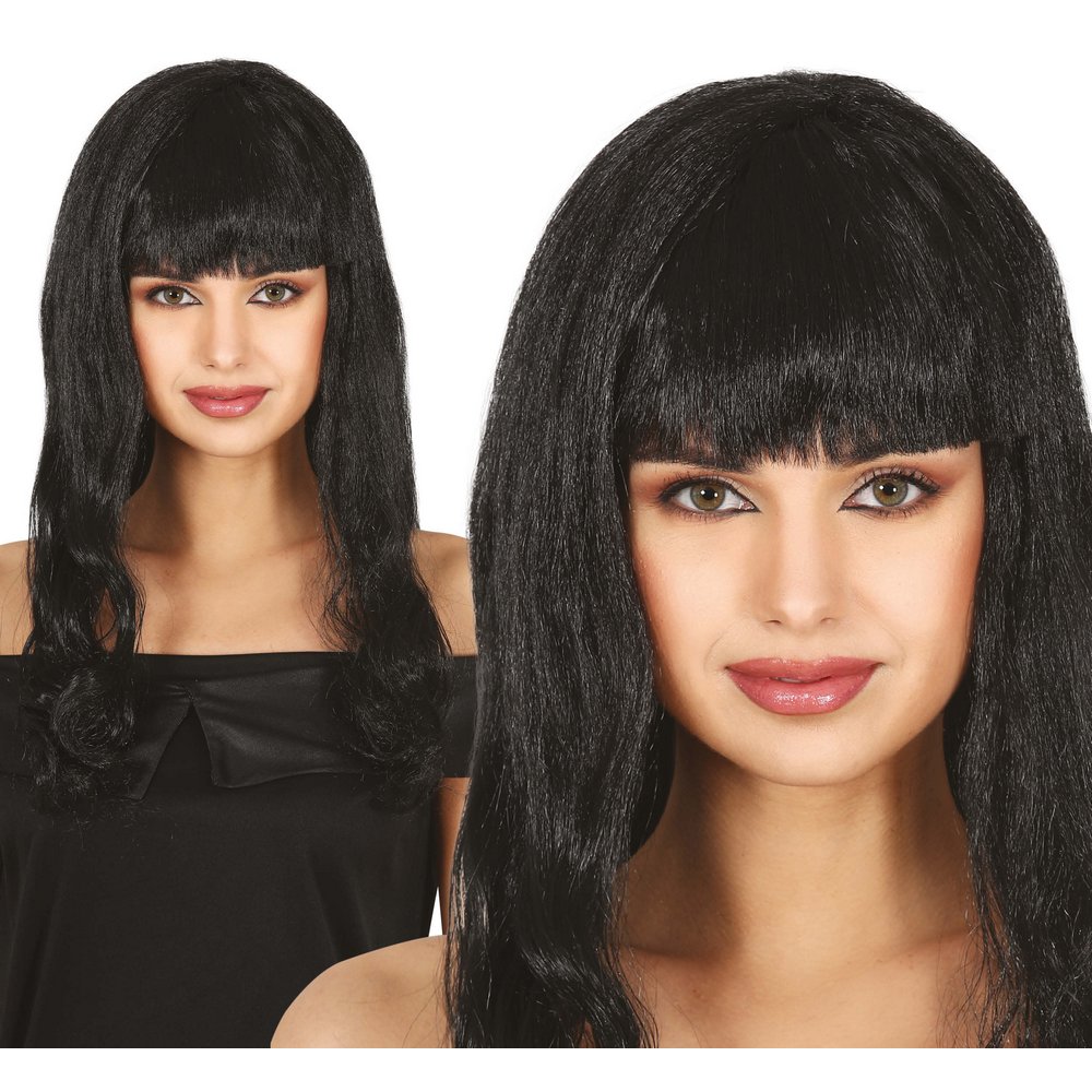 Hosszú Fekete Női Paróka Farsangra