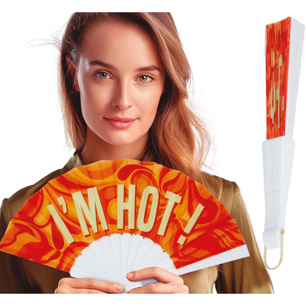 I'M HOT! Feliratú Kézi Legyező Legénybúcsúra