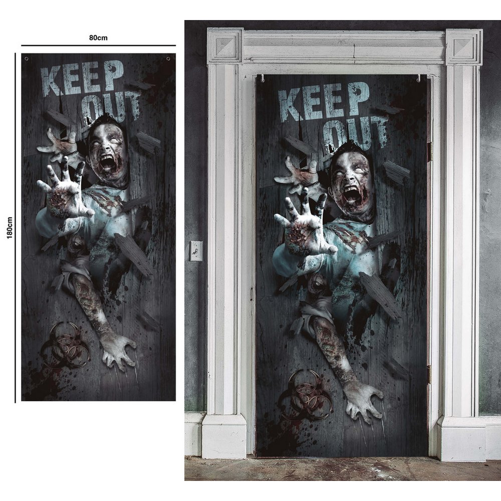 Ijesztő Apáca Ajtódísz Halloweenre, 80x180 cm