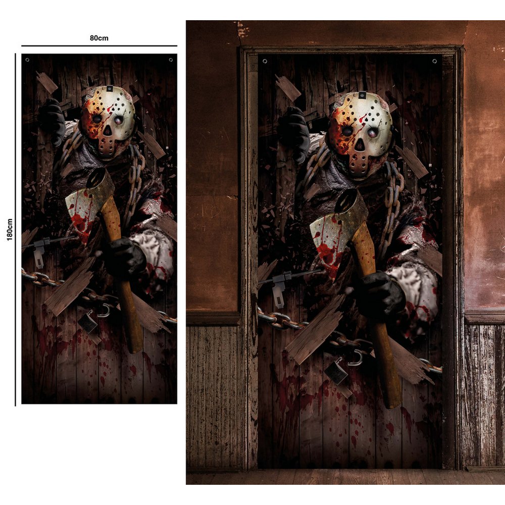 Ijesztő Apáca Ajtódísz Halloweenre, 80x180 cm