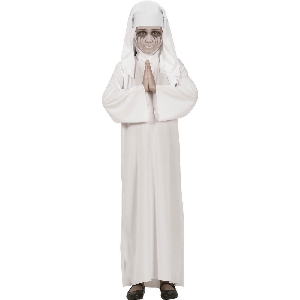 Ijesztő Apáca Lány Jelmez Halloweenre, 10 - 12 Év